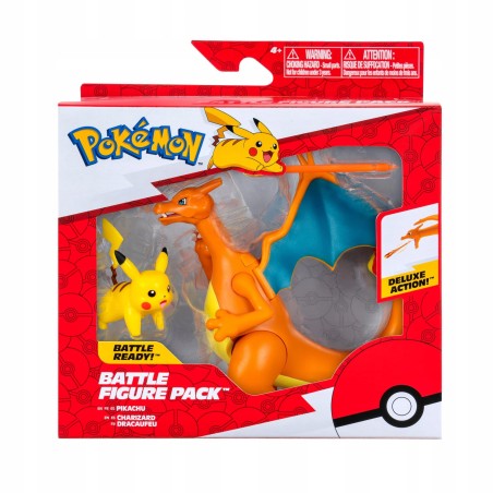 Outlet Zestaw Pokemon Battle Deluxe 2 Figurki Bitewne Pikachu i