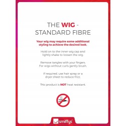 Outlet Smiffys Peruka Czarna z Zielonymi i Fioletowymi Pasemkami