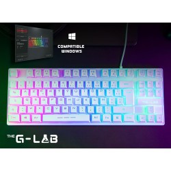 Outlet Klawiatura przewodowa USB AZERTY FR The G-Lab Keyz LED Kompatybilna