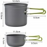 Outlet NILS CAMP menażka turystyczna 2 garnki 1 l aluminium anodowane