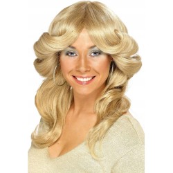 Outlet Smiffys lata 70 Flick Wig peruka blond długa falowana r. uniwersalny