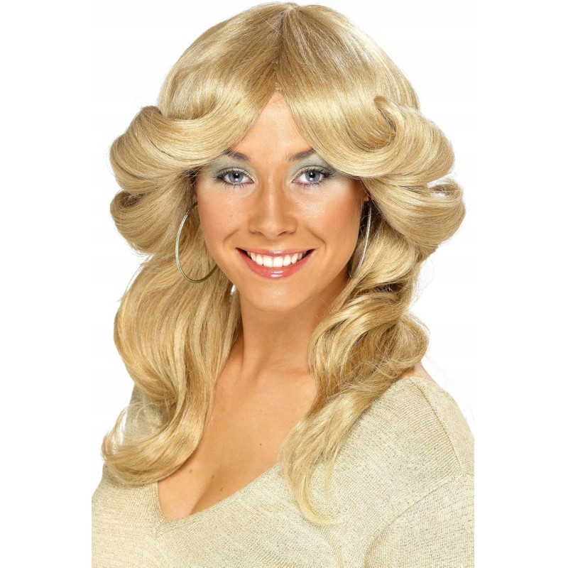 Outlet Smiffys lata 70 Flick Wig peruka blond długa falowana r. uniwersalny