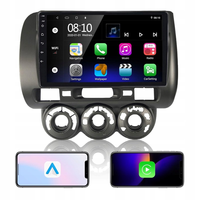 Outlet Radio samochodowe EZoneTronics Carplay Android 9" do Honda Fit/Jazz