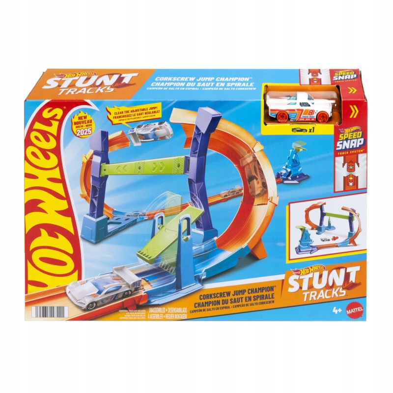 Outlet Zestaw Hot Wheels Tor Mistrzowski Skok na pętli + pojazd - JFH36