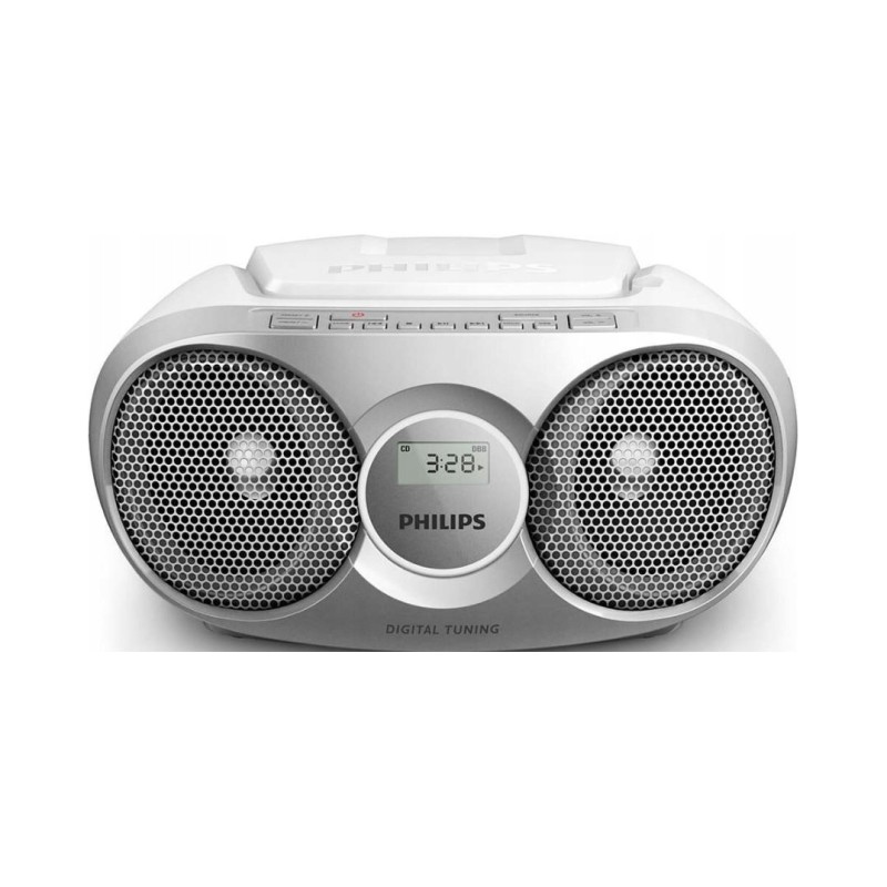 Outlet Radioodtwarzacz CD Philips AZ215S/12 CD AUX FM BOMBOX Srebrny