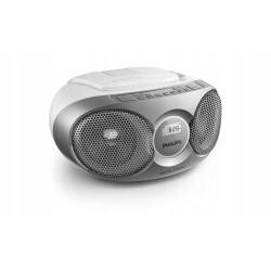 Outlet Radioodtwarzacz CD Philips AZ215S/12 CD AUX FM BOMBOX Srebrny