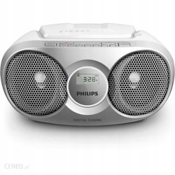 Outlet Radioodtwarzacz CD Philips AZ215S/12 CD AUX FM BOMBOX Srebrny