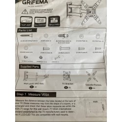 Outlet Uchwyt na telewizor Grifema GB1008-2 13-43" do 20kg VESA obrotowy