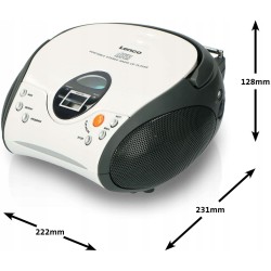 Outlet Radioodtwarzacz Lenco SCD-24 przenośny z odtwarzaczem CD i radiem FM