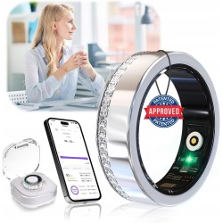 Outlet XSWCCJJ Smart Ring srebrny rozmiar 10 monitor zdrowia HRV IP68 5ATM