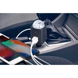 Outlet Technaxx TX-159 Ładowarka Samochodowa z kulą DISCO 2x USB Czarna
