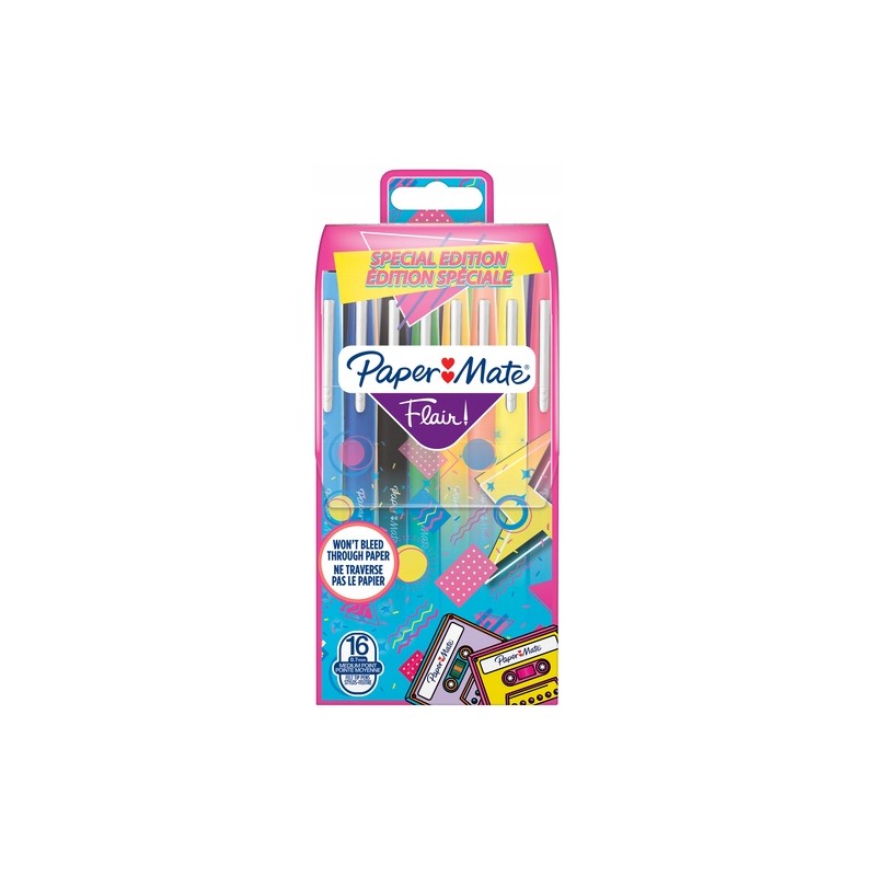 Outlet Paper Mate Flair Retro pisaki 16 kolorów cienkopisy zestaw flamastry