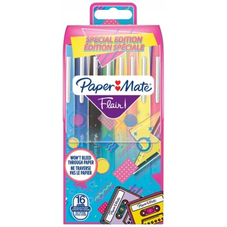 Outlet Paper Mate Flair Retro pisaki 16 kolorów cienkopisy zestaw flamastry