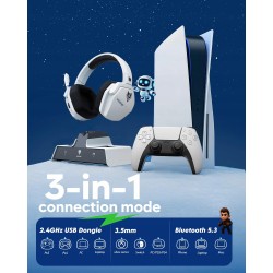 Outlet NUBWO G06 Pro Bezprzewodowe Słuchawki Gamingowe do PS5 z Ładowarką