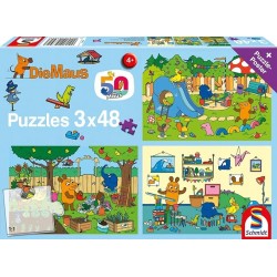 Outlet Schmidt Spiele 56394 Dzień z myszką - puzzle 3x48 elementy dla