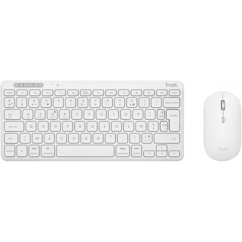 Outlet Trust Lyra Pack Klawiatura i Mysz bezprzewodowa Bluetooth AZERTY FR