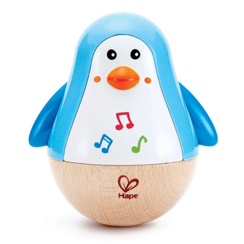 Outlet Zabawka Hape Penguin Musical Wobbler Kolorowy Roly-Poly dla dzieci