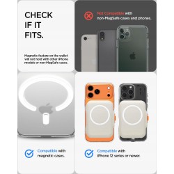 Outlet Portfel magnetyczny Spigen MagSafe z blokadą na karty do iPhone