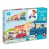 Outlet Duże zestaw Jombo Puzzle Pojazdy XXL 18 elementów dla dzieci 2m+