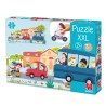 Outlet Duże zestaw Jombo Puzzle Pojazdy XXL 18 elementów dla dzieci 2m+