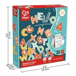 Outlet Hape Magnetyczne Litery 70 Kolorowych Drewnianych Liter 3+