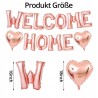 Outlet Balony foliowe Welcome Home 16" różowe złoto dekoracja