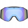 Gogle Narciarskie UVEX Gravity FM Antifog Mirror blue S2 Czarne matowe