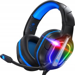 Outlet Słuchawki Przewodowe Nauszne Fachixy FC200 z mikrofonem RGB Czarne