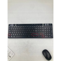 Outlet Zestaw Amazon Basics Bezprzewodowa Klawiatura AZERTY i Myszka Czarny