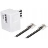 Outlet Kabel ADSL RJ11 RJ11 Męski 5m + Filtr ADSL Biały APM Czarny