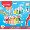 Outlet Flamastry Maped Jumbo Colorpeps Early Age +1 12sztuk Różnokolorowe
