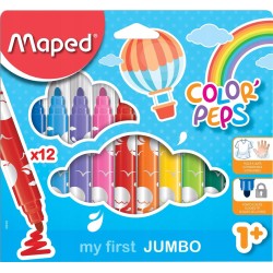 Outlet Flamastry Maped Jumbo Colorpeps Early Age +1 12sztuk Różnokolorowe