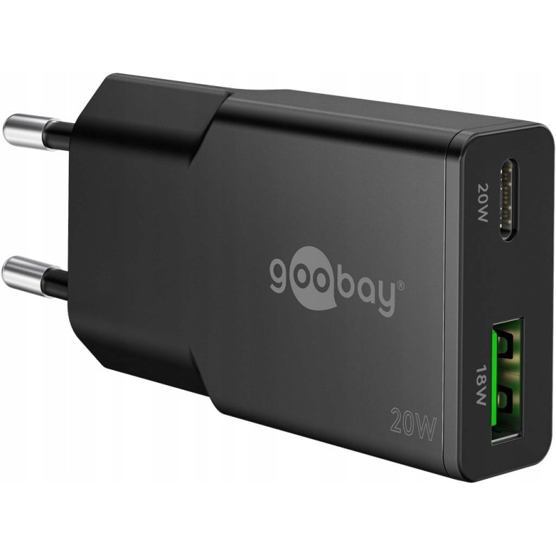 Outlet Goobay Ładowarka USB-C PD GaN Dual Slim 20W USB-A Quick Charge