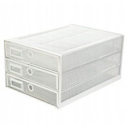 Outlet Organizer siatkowy EXERZ z 3 szufladami A4 na biurko biały