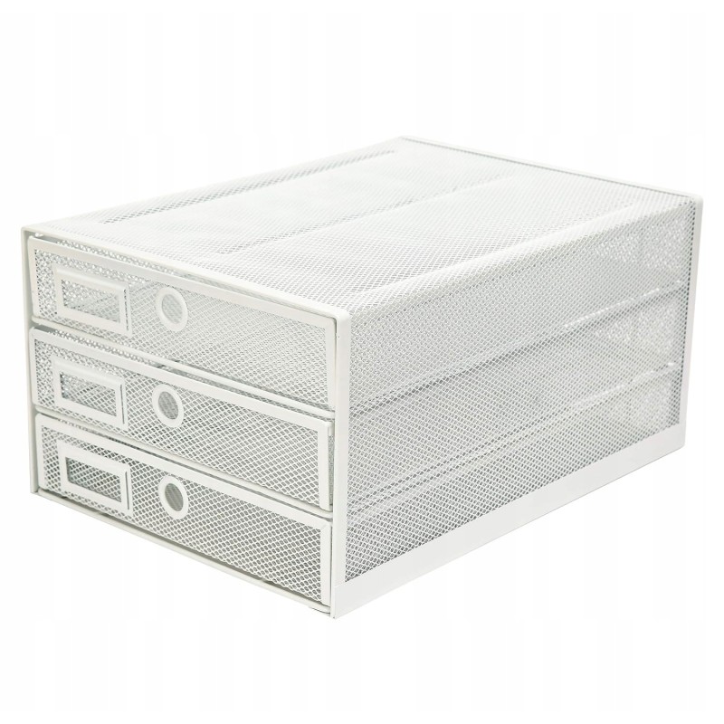Outlet Organizer siatkowy EXERZ z 3 szufladami A4 na biurko biały