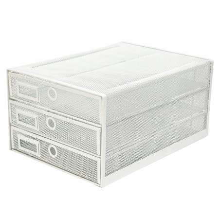 Outlet Organizer siatkowy EXERZ z 3 szufladami A4 na biurko biały