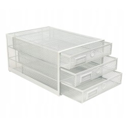 Outlet Organizer siatkowy EXERZ z 3 szufladami A4 na biurko biały