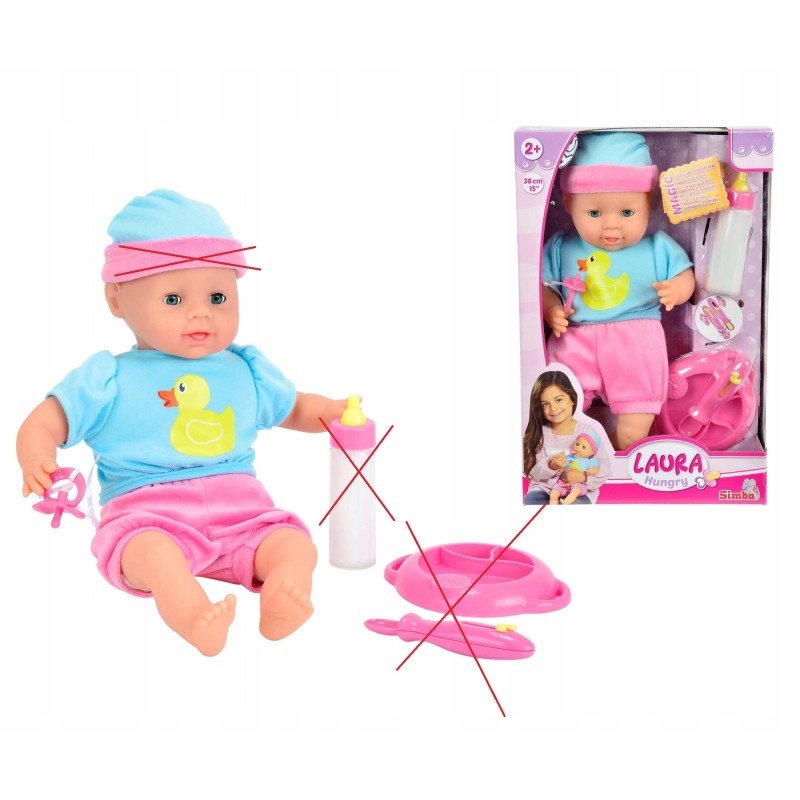 Outlet Lalka do Karmienia Bobas Laura SI-5010964 38cm BEZ AKCESORIÓW