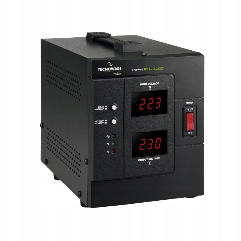 Outlet Tecnoware Jednofazowy Elektroniczny Stabilizator Napięcia 3000 VA