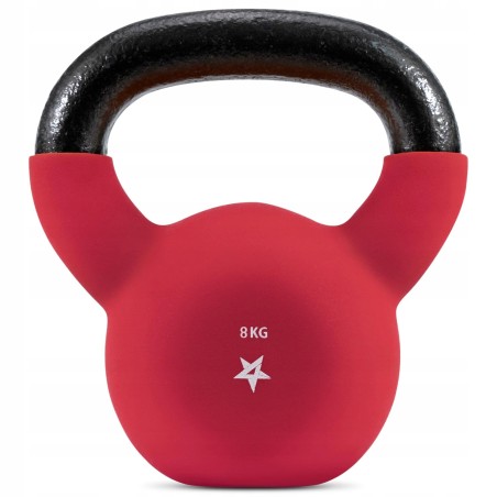 Outlet Kettlebelle neoprenowy do ćwiczeń yes4all 8 kg Czerwono-Czarny