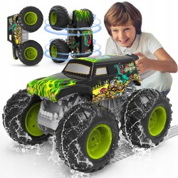 Outlet MONSTER TRUCK 1:16 STEROWANY SAMOCHÓD AMFIBIA AKROBACJE ZIELONY