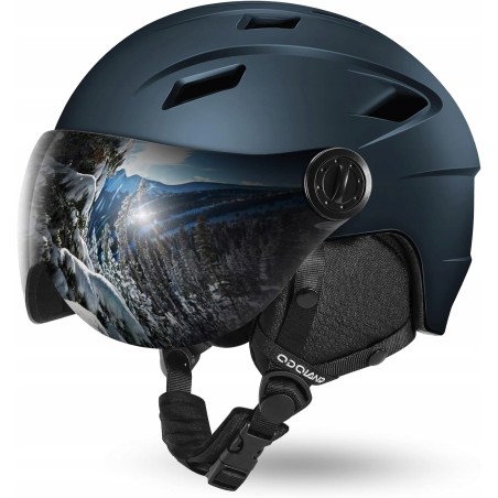 Kask narciarski snowboardowy Odoland z wizjerem r.L 59-62cm niebieski