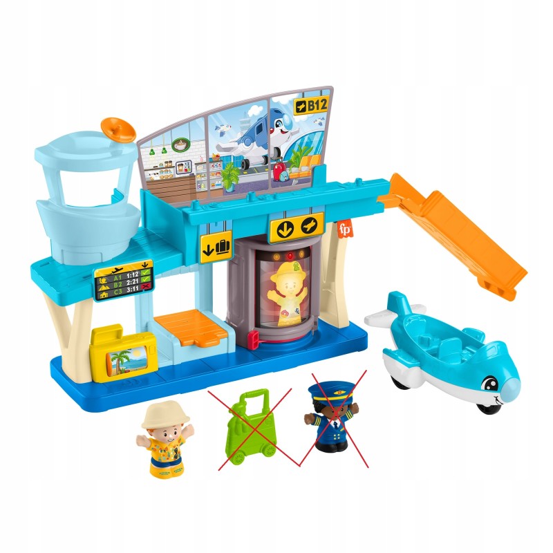 Outlet Zestaw Port Lotniczy z samolotem i 1 figurka Little People Fisher