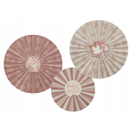 Outlet Folat 24994 Zestaw dekoracji na Baby Shower dla dziewczynki 3 elem.