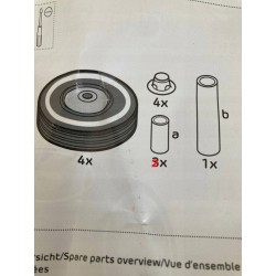 Outlet BIG 1260 KÓŁKA DO JEŹDZIKA BOBBY CAR FLUSHER 3 SZT CZARNY