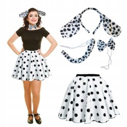 Inspired Costumes kostium dalmatyńczyka XS spódnica uszy ogon muszka