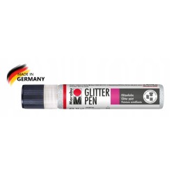 Marabu Glitter Pen srebrny poj. 25 ml pisak brokatowy do tkanin i drewna