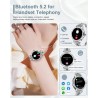 Outlet Smartwatch dla kobiet 1.3” HD IP68, monitor tętna SpO2, srebrny