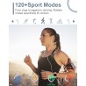 Outlet Smartwatch dla kobiet 1.3” HD IP68, monitor tętna SpO2, srebrny