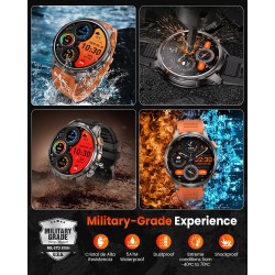 Outlet Smartwatch Męski Militarny 1,91" AMOLED 1000mAh 5ATM BT Czarny